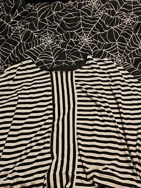 L AB Studio Beetlejuice Striped, Batwing Top